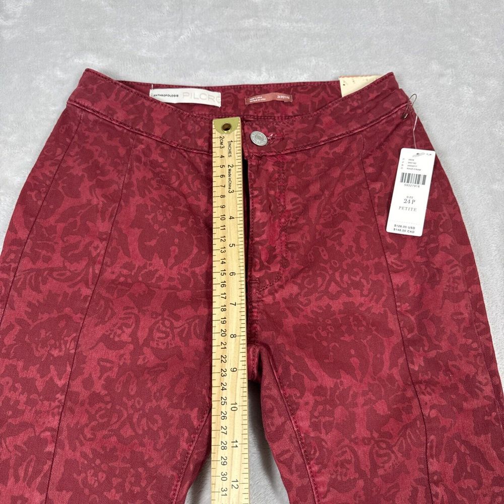 NWT $128 Anthropologie Pilcro High-Rise Denim Legging Women's Sz‎ 24P Raspberry - Picture 8 of 11